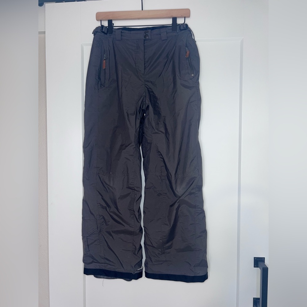 COLUMBIA convert grey youth waterproof insulated snow pants, size 14/16